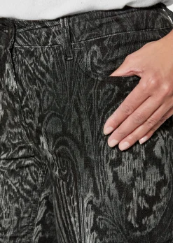 Paisley-Hose in samtiger Stretch-Qualität