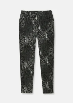 Paisley-Hose in samtiger Stretch-Qualität