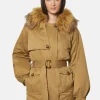 Parka mit Kapuze und abnehmbarem Fake-Fur