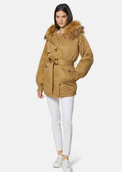 Parka mit Kapuze und abnehmbarem Fake-Fur