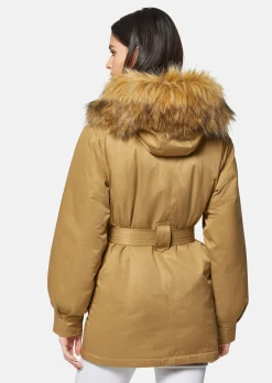 Parka mit Kapuze und abnehmbarem Fake-Fur