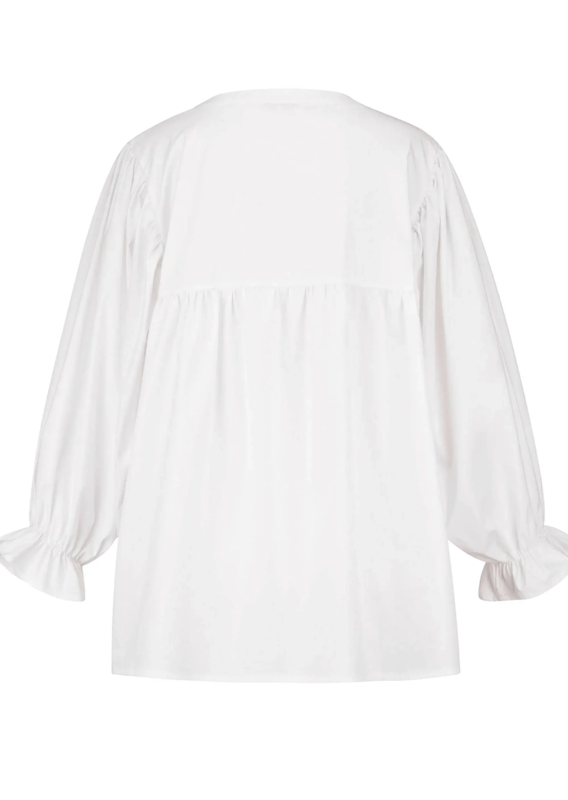 Popelinebluse mit Stehkragen