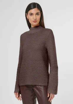 Pullover mit Ajour-Akzenten