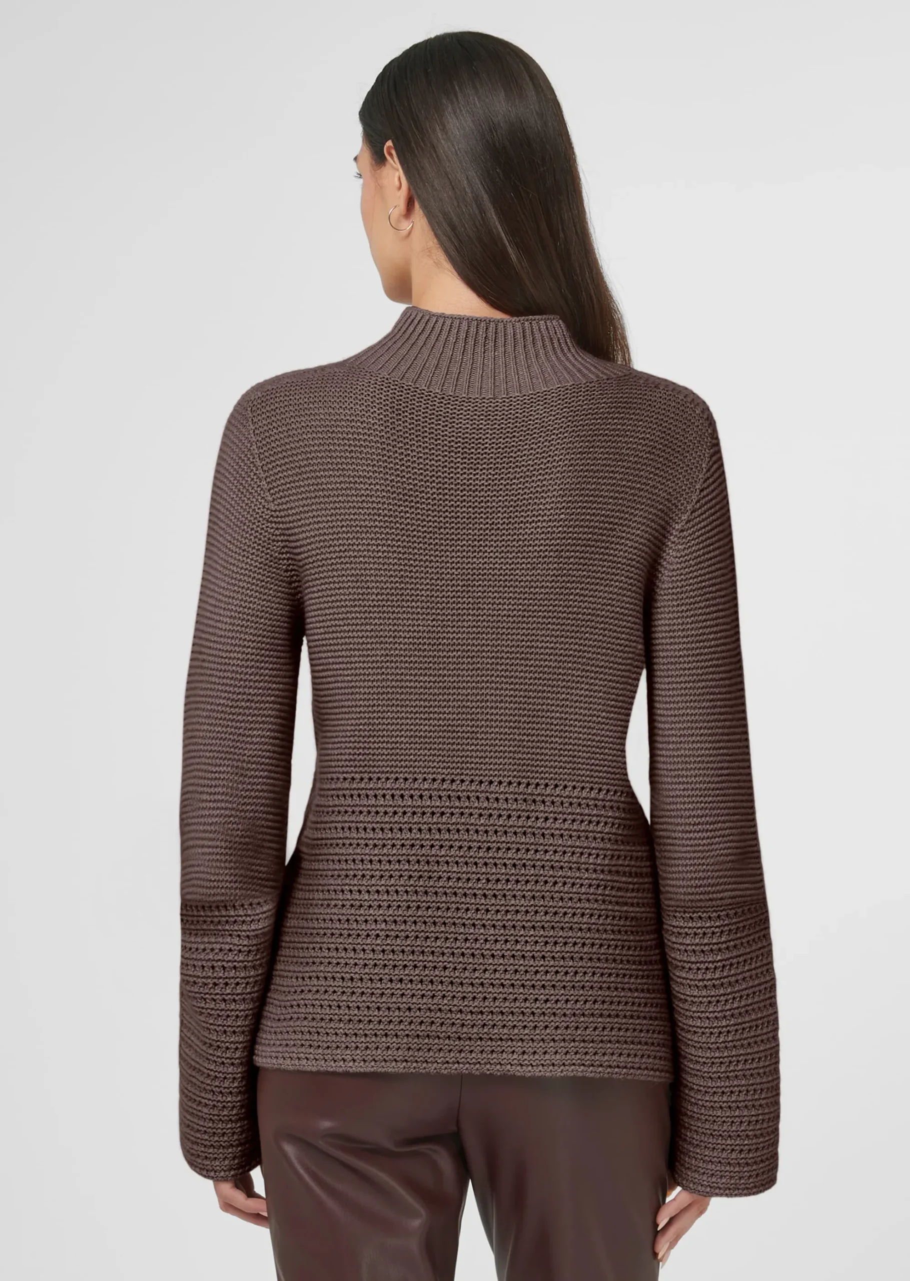 Pullover mit Ajour-Akzenten