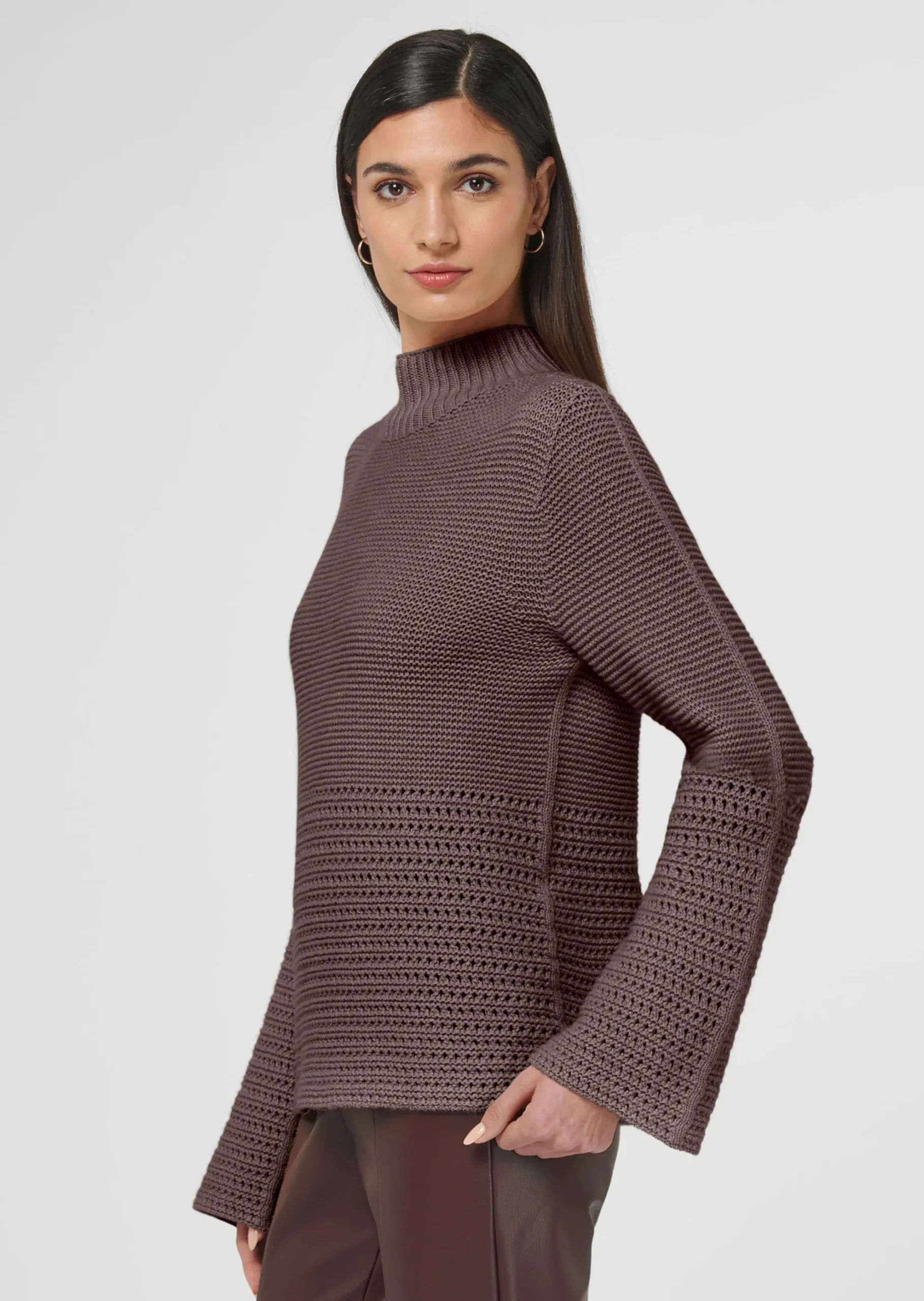 Pullover mit Ajour-Akzenten
