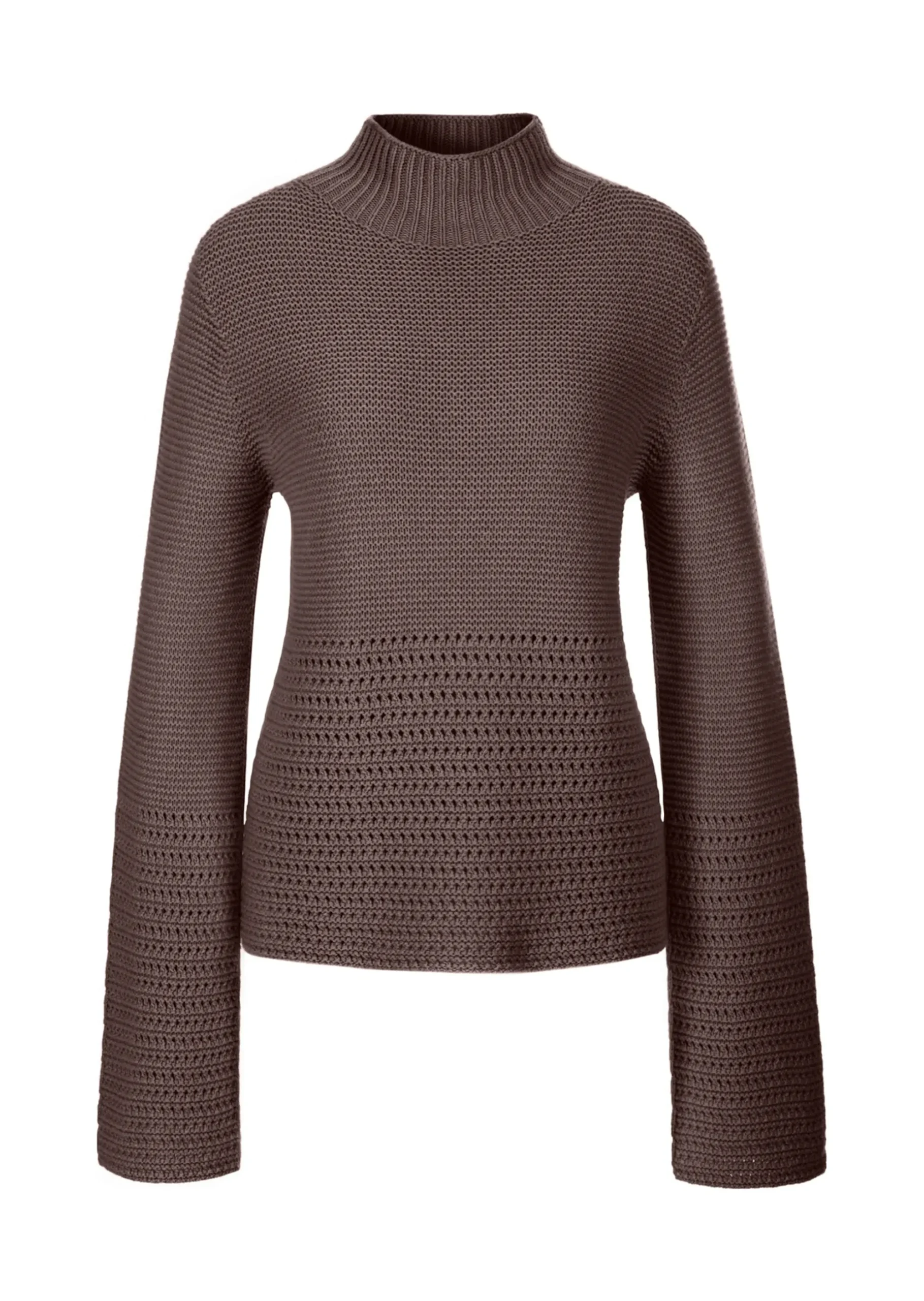 Pullover mit Ajour-Akzenten