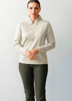 Pullover mit breitem V-Ausschnitt