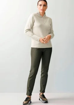 Pullover mit breitem V-Ausschnitt