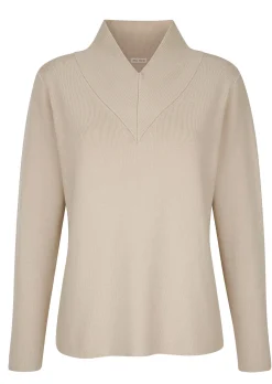 Pullover mit breitem V-Ausschnitt