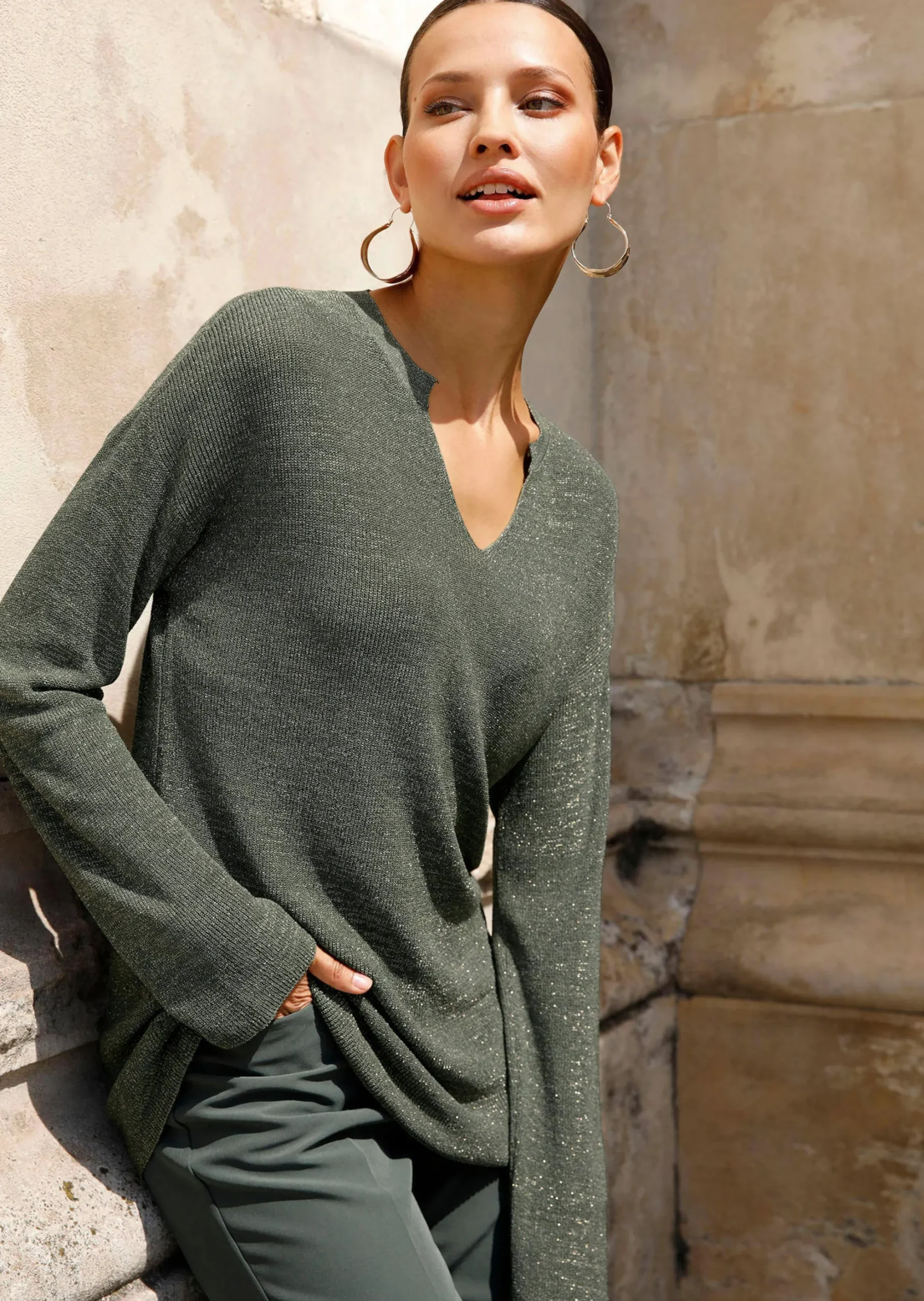 Pullover mit Effektgarn