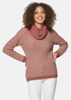 Pullover mit großem Capouchonkragen