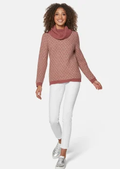 Pullover mit großem Capouchonkragen
