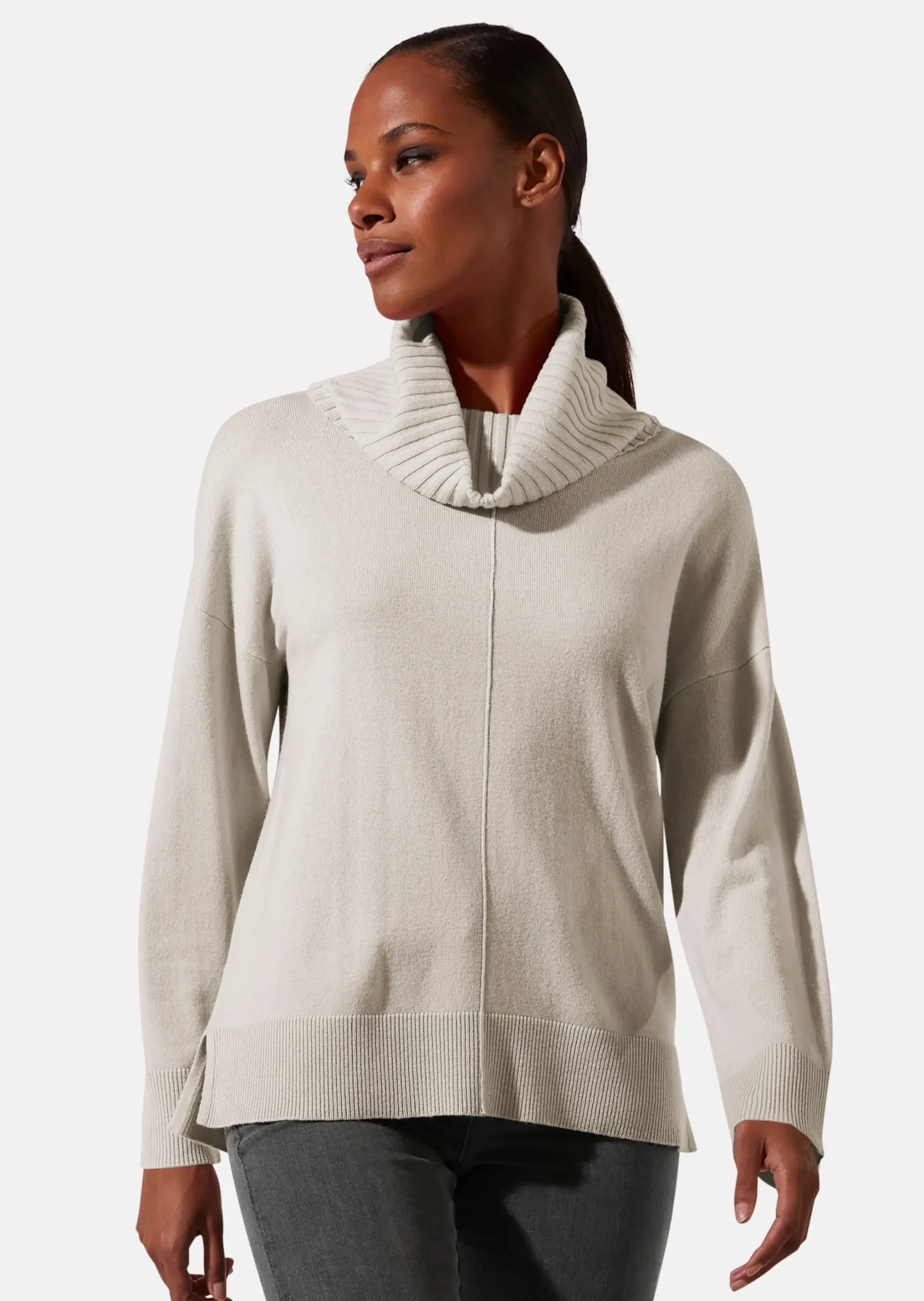 Pullover mit großem Capuchon-Kragen