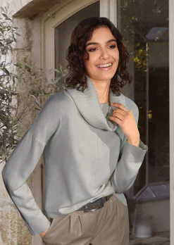Pullover mit großem Capuchon-Kragen