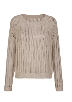 Pullover mit Lochstrickmuster