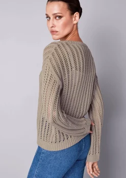 Pullover mit Lochstrickmuster