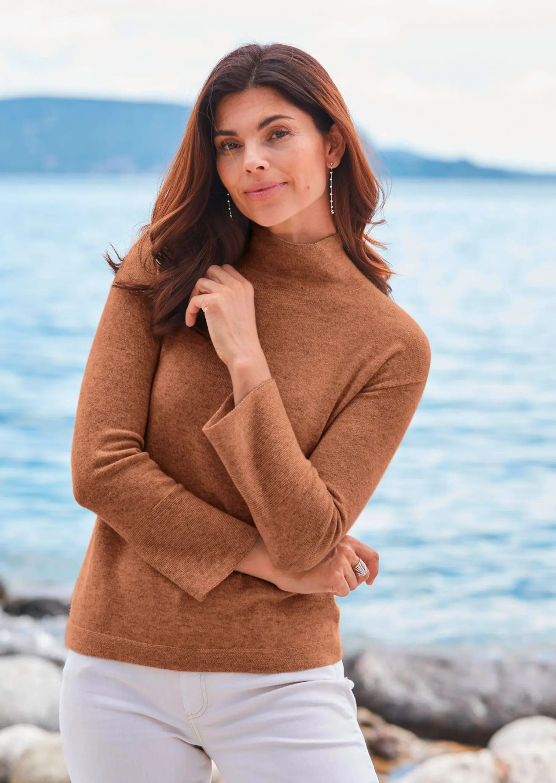 Pullover mit Stehkragen