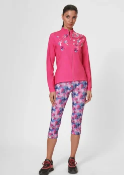 Radjacke mit Blätter-Foilprint