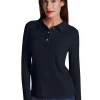 Rippshirt mit Knopfleiste