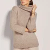 Rollkragen-Pullover mit 3/4-Arm
