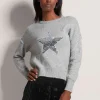 Rundhals-Pullover mit Stern