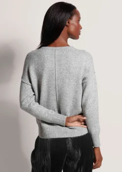 Rundhals-Pullover mit Stern