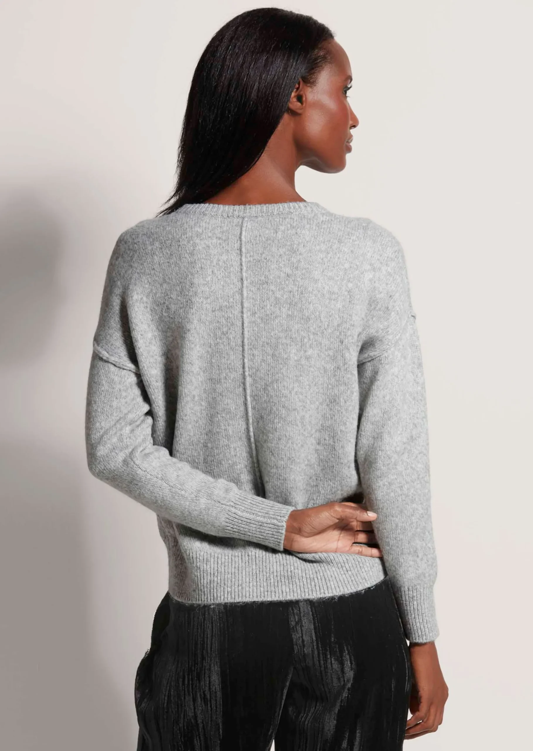 Rundhals-Pullover mit Stern