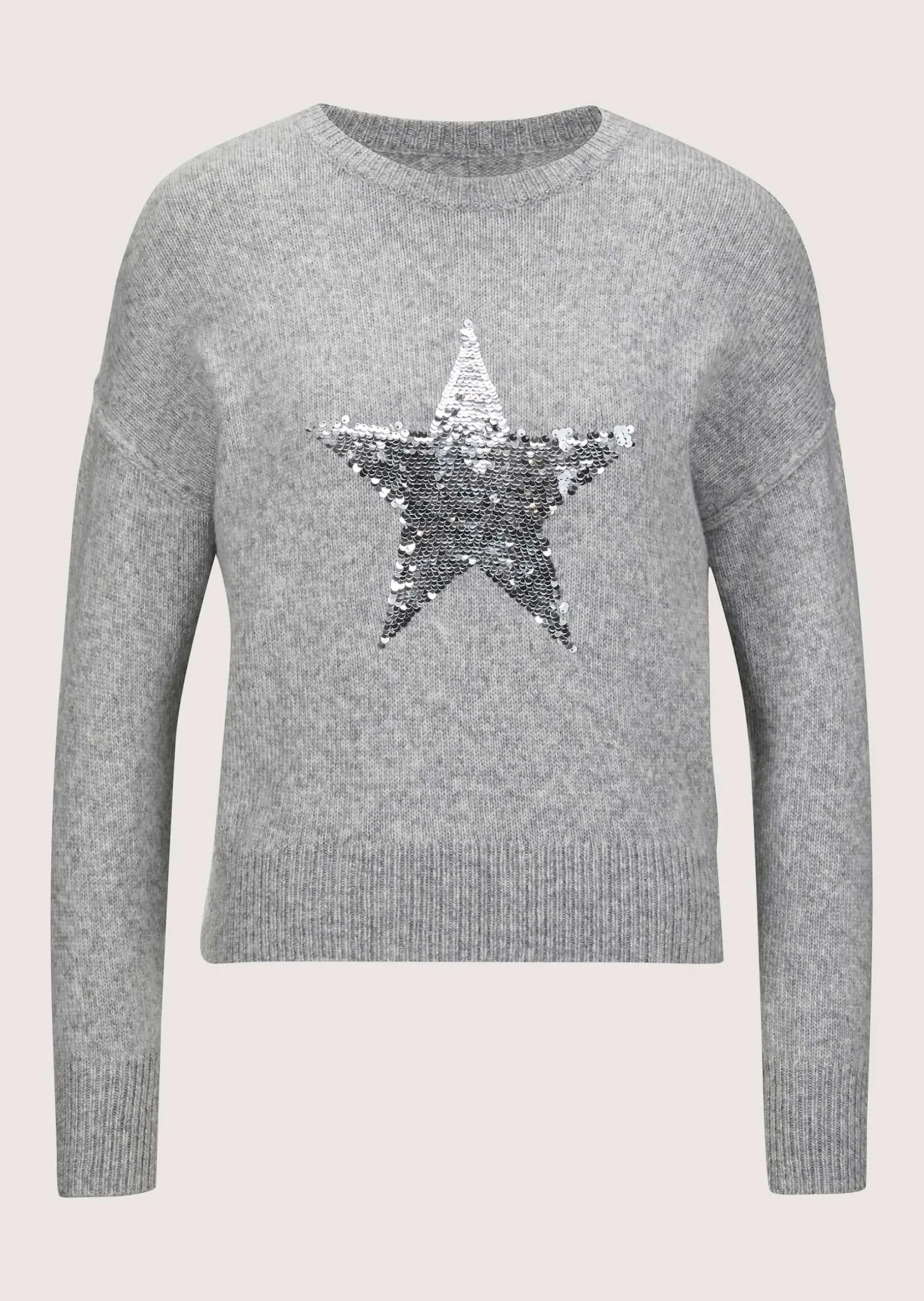 Rundhals-Pullover mit Stern