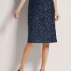 Schlanker Pencil-Skirt mit Wendepailletten