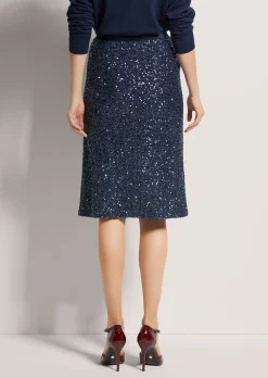 Schlanker Pencil-Skirt mit Wendepailletten