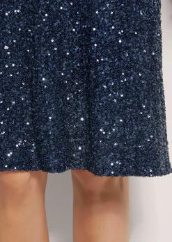 Schlanker Pencil-Skirt mit Wendepailletten