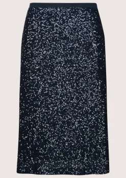 Schlanker Pencil-Skirt mit Wendepailletten