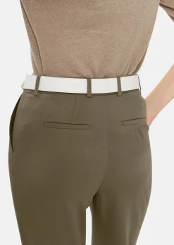 Schmale Hose mit modischem Saumbündchen