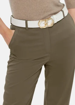 Schmale Hose mit modischem Saumbündchen