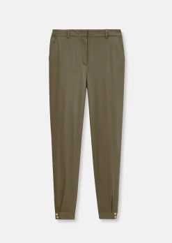 Schmale Hose mit modischem Saumbündchen