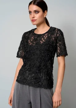 Shirt aus floraler Spitze