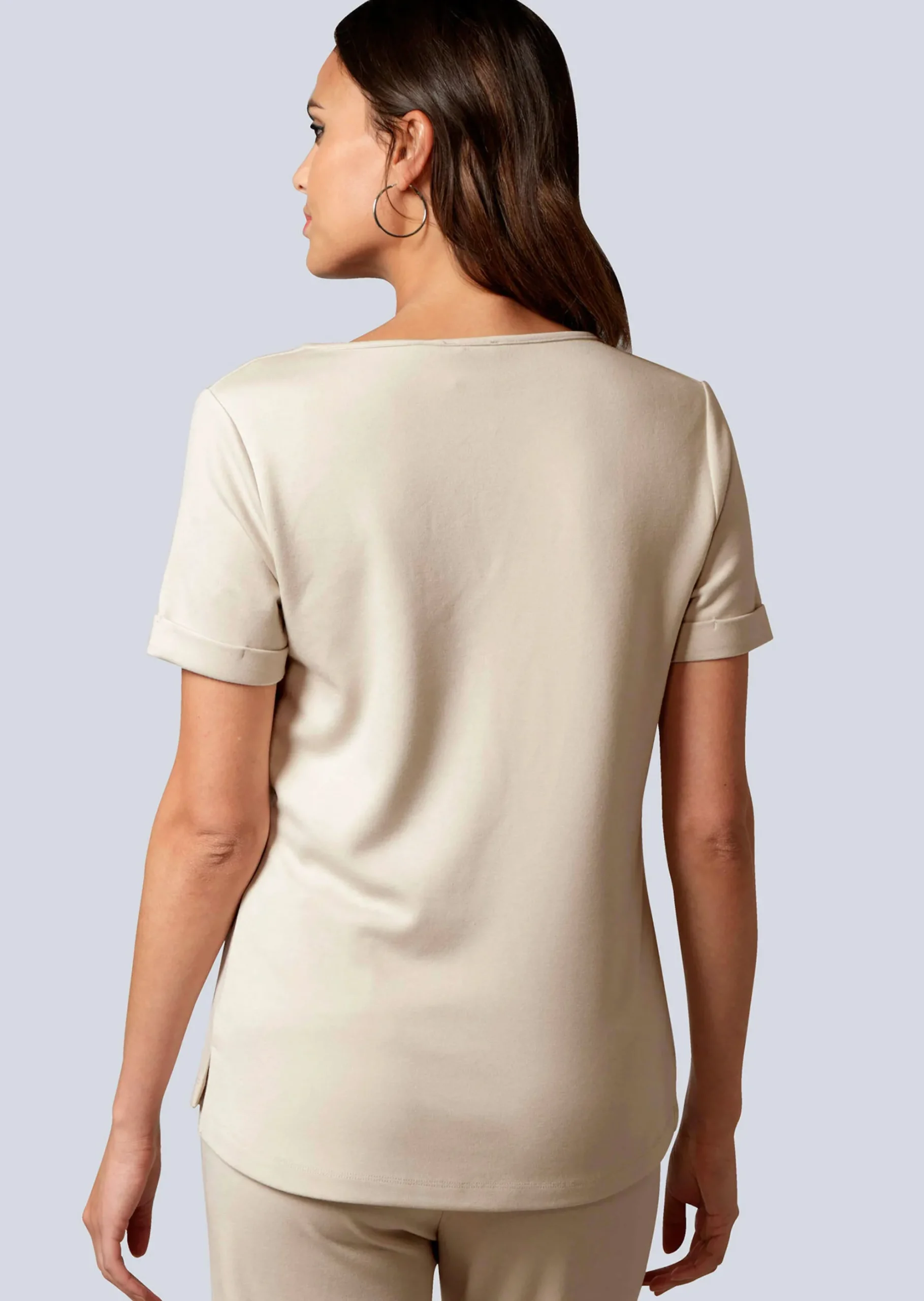 Shirt mit fixiertem Ärmelaufschlag