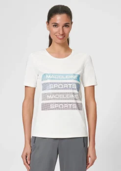 Shirt mit glitzerndem Logo-Schriftzug