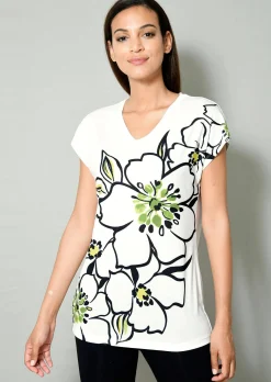 Shirt mit modischem Druck im Vorderteil