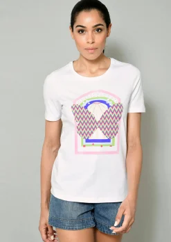 Shirt mit modischen Motivdruck