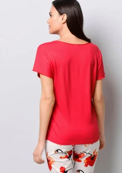 Shirt mit Spitzen am Ausschnitt