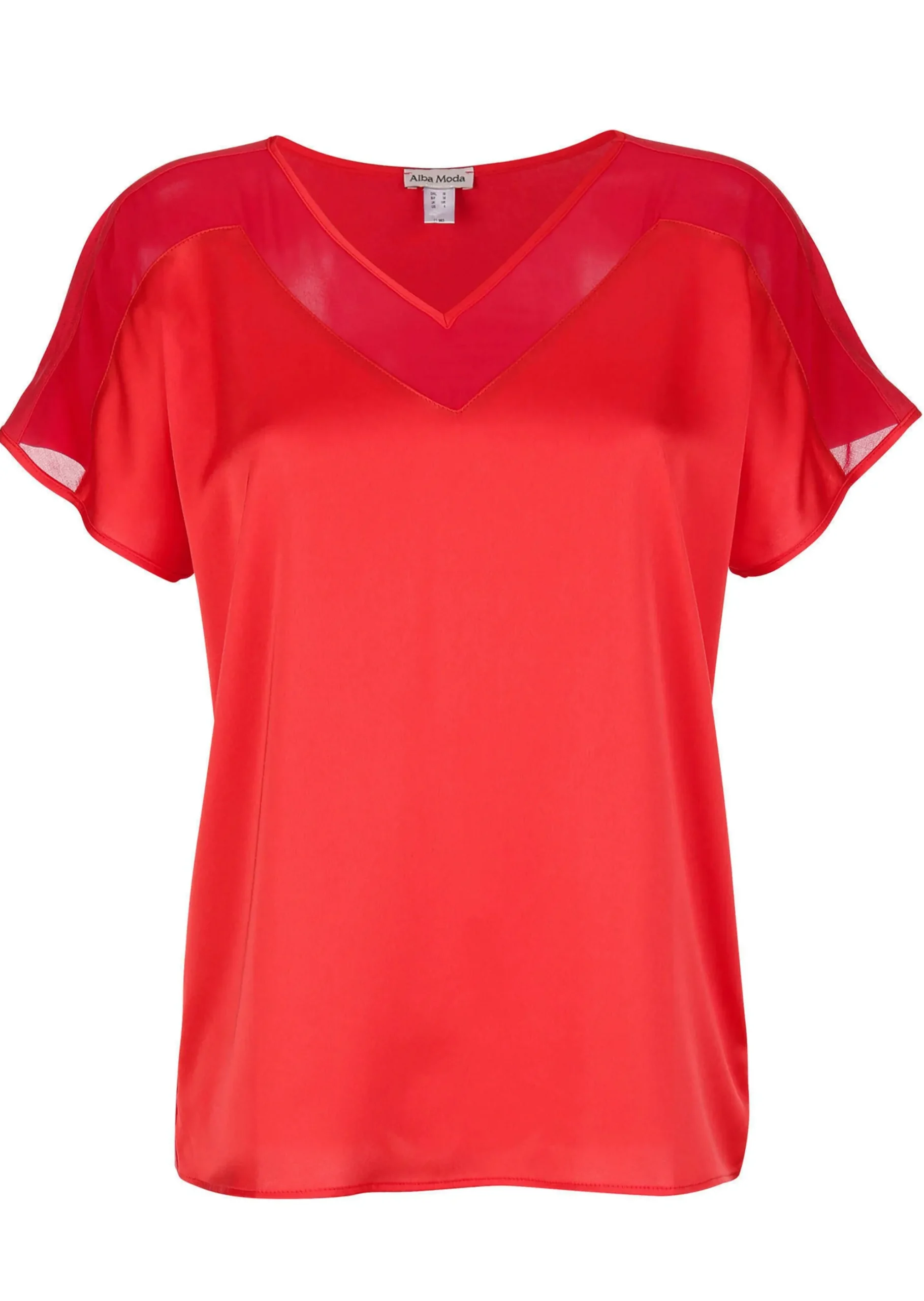 Shirt mit Spitzen am Ausschnitt