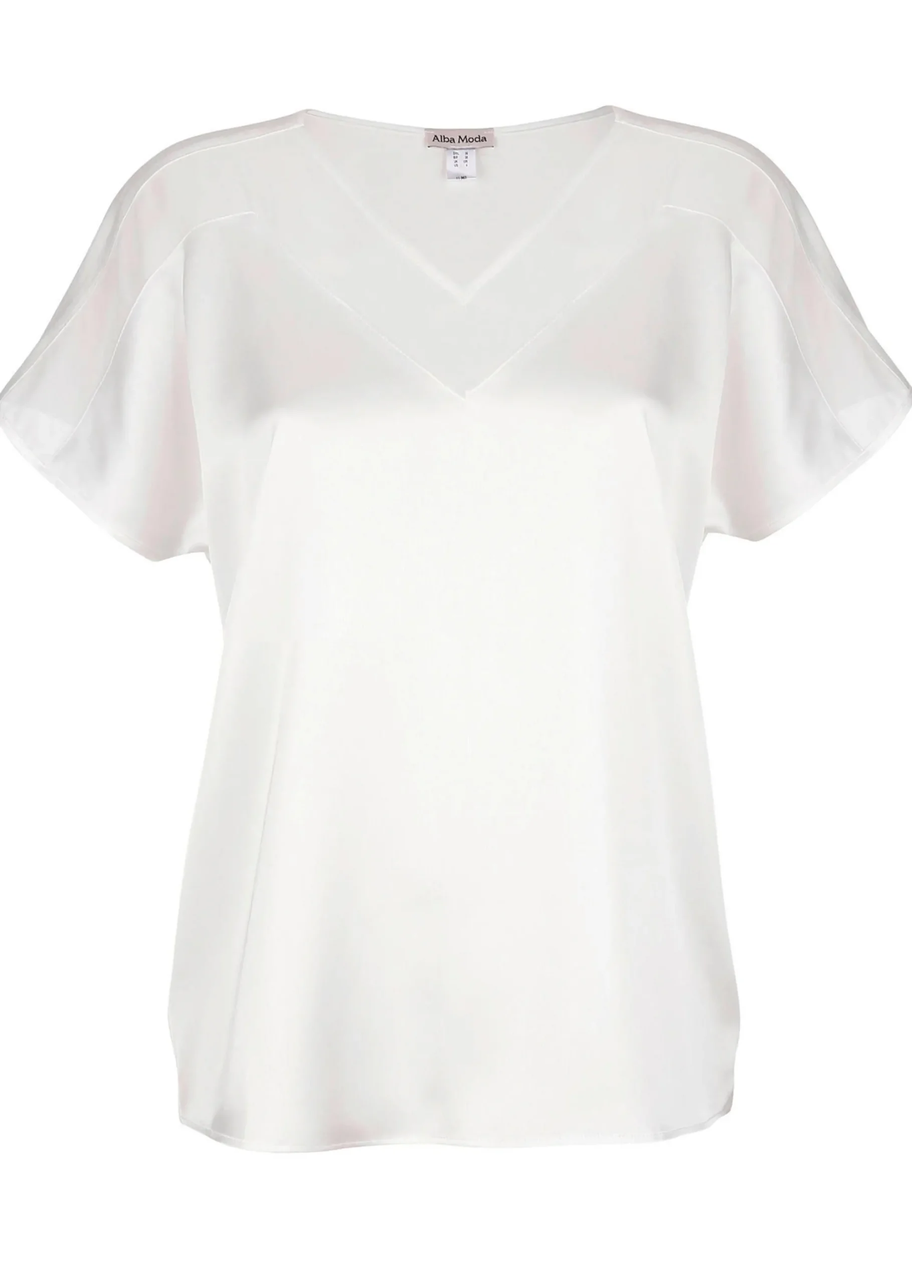Shirt mit Spitzen am Ausschnitt