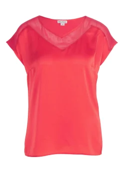 Shirt mit Spitzen am Ausschnitt