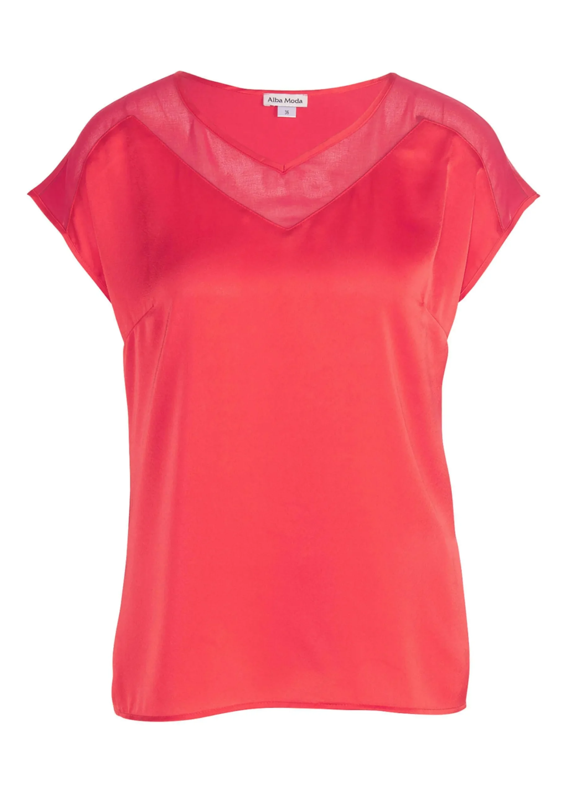 Shirt mit Spitzen am Ausschnitt