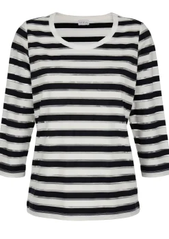 Shirt mit transparenten Streifen
