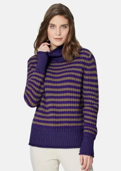 Softer Schurwoll-Pullover mit stylischen Streifen
