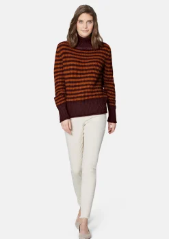 Softer Schurwoll-Pullover mit stylischen Streifen