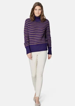 Softer Schurwoll-Pullover mit stylischen Streifen