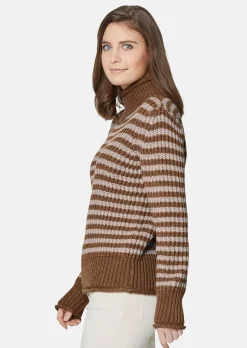 Softer Schurwoll-Pullover mit stylischen Streifen